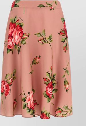 Dolce & Gabbana rose bouquet a line high waist skirt