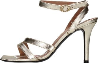 Via Roma 15 3523 Lam Sandaal - Dames - Sandalen met hakken - Geel - 36 EU - Leer - Schoenen