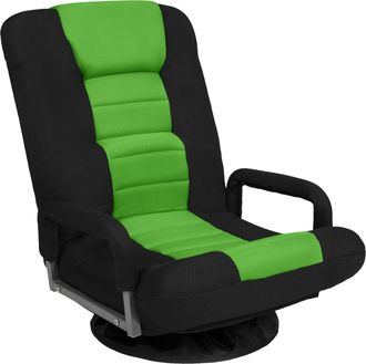 Best Choice Products 360-Degree Swivel Gaming Floor Chair w/ Armrest Handles, Foldable Adjustable Back