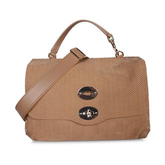 Zanellato Postina Amoretto S - Dames - Handtassen - Beige - ONE Size - Leer - Tassen