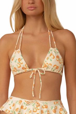 Montce Swim Euro Bow Bikini Top In Cherry Sherbet