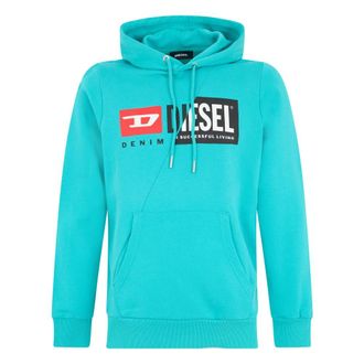 Diesel Sudadera con capucha y logo - Sweatshirts & Hoodies - Hombre - Azul - S