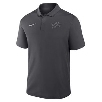 Nike Detroit Lions Fractal Logo Victory Nike Mens Dri-FIT NFL Polo in Grey | 35806F9J-M2H