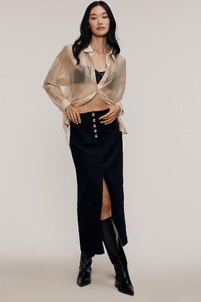 English Factory Denim Maxi Skirt