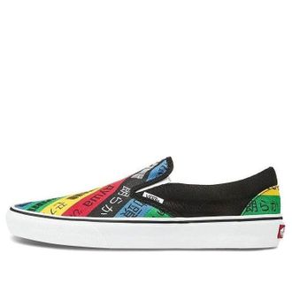 Vans Classic Slip-On Multi-Color MultiColor Rainbow Black VN0A4U38WK2