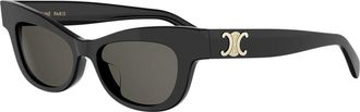 Celine Triomphe Cat Eye Zonnebril - Dames - Zonnebrillen - Zwart - 53 MM - Accessoires