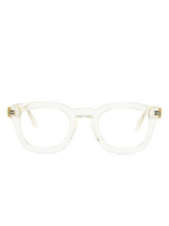Moncler square-frame glasses - unisex - Acetate - 48 - Neutrals