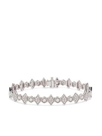 Kolours Jewelry Bracciale Fortis in oro bianco 18kt con diamanti - Argento