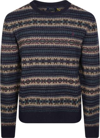Polo Ralph Lauren Multi-Colored Ribbed Crew Neck Sweater