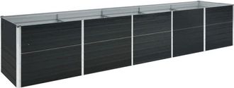 vidaXL Vidaxl - Arriate de acero galvanizado gris antracita 400x80x45 cm