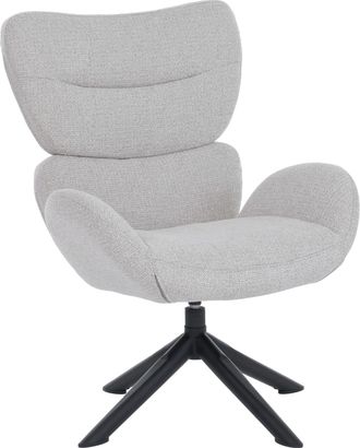 Hhg [nunca Usado] Sill&oacute;n De Sal&oacute;n Hhg-528, Sill&oacute;n De Sal&oacute;n, Sill&oacute;n De Comedor, Giratorio, Metal, Chenilla (420 G/m&sup2;), Color Crema