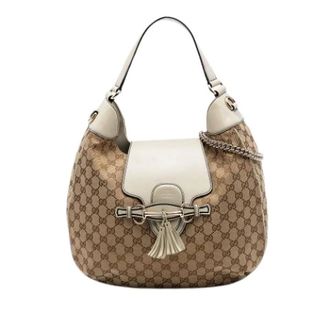 Gucci Pre-owned Shoulder Bags, female, Beige, Size: ONE SIZE Pre-owned The Emily Flap