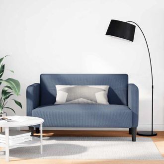 vidaXL Sof&aacute; Loveseat Azul 109 Cm Tejido De Pana Vidaxl