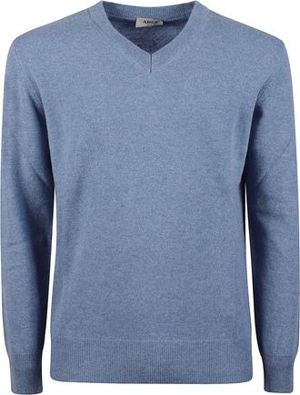 Altea V-Neck Heathered Pure Cashmere Sweater