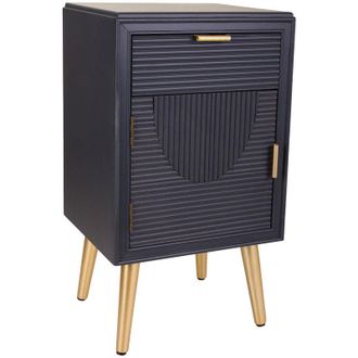 Wanderlust Deco Wanderlust Deco - Mesita De Madera Gris Oscuro 39.5x36x70.5