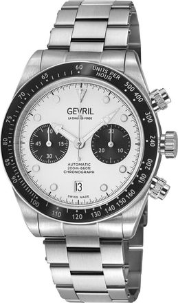 Gevril Group Barclay Chronograph Automatic White Dial Mens Watch 46720B