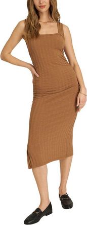 Project Social T Montara Square Neck Rib Midi Dress