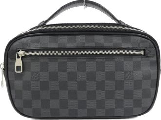 Louis Vuitton Graphite Coated Canvas Shoulder Bag Sling Bag (Pre-Owned)