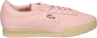 Lacoste Leren sneakers met logoplakkaat - Roze