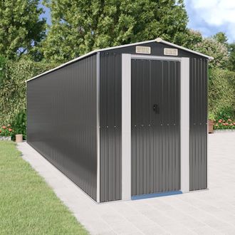 vidaXL Cobertizo De Jard&iacute;n Acero Galvanizado Antracita 192x689x223 Cm Vidaxl