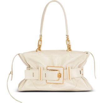 Balmain Buffalo leather Anthem bag in White at Nordstrom