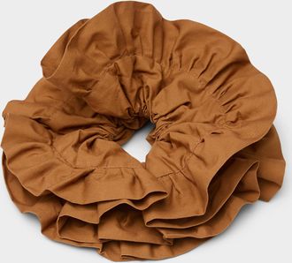 Simons Womens Giant monochrome ruffled scrunchie