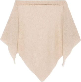 Faliero Sarti Sciarpa Chal Triax con bordi sfrangiati - Toni neutri