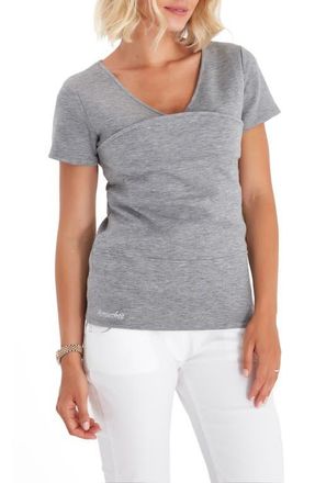 Accouch&eacute;e Hands Free Baby Carrier Maternity/Nursing Top in Gray at Nordstrom, Size Small/medium