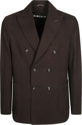 Circolo 1901 Giacca DP Felpa - Heren - Blazers - Bruin - XL - Leer - Jassen
