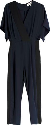 Diane Von Fürstenberg Diane Von Furstenberg Navy Blue Wrap Jumpsuit Size XXS