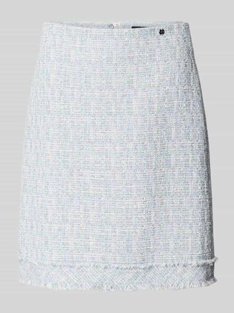 Marc Cain Straight Fit Minirock in Boucl&eacute;-Optik in Hellblau, Gr&ouml;&szlig;e 34