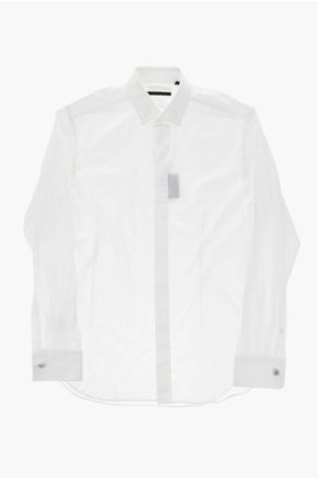 Corneliani CODE Cotton Poplin Shirt with Cufflinks size 44