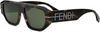 Fendi graphy Brillen - unisex - Zonnebrillen - Bruin - 54 MM - Accessoires