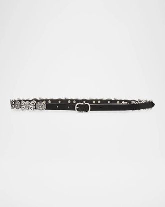 Johnny Was Concho Armatura Leather Belt