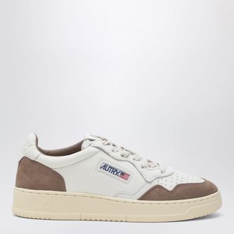 Autry Sneaker Medalist Low in pelle bianca e suede marrone