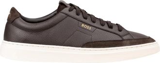 HUGO BOSS Sneakers - Heren - Sneakers - Bruin - 40 EU - Leer - Schoenen
