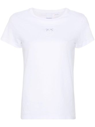 Pinko T-shirt met geborduurde bloemen - Wit