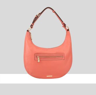 Paul Costelloe Womens Laila Leather Shoulder Bag - Pink - One Size