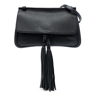 Gucci Tweedehands Medium Leren Bamboe Daily Crossbody