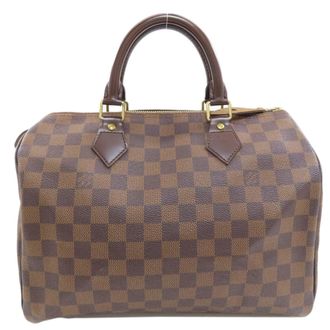 Louis Vuitton Damier Canvas Ebene Damier Canvas Boston Bag (Pre-Owned)