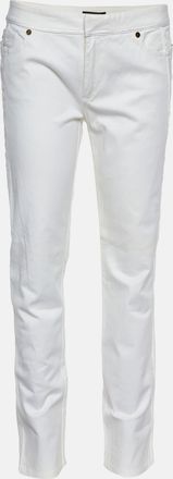 Roberto Cavalli White Denim Straight Fit Jeans Waist