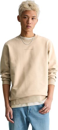 Marc O'Polo Denim Sweatshirt MARC OPOLO DENIM, Herren, Gr. XXL, frosty sand, angeraute Sweatware, Obermaterial: 100% Baumwolle, regular fit normal, Rundhals, Rippb&uuml;ndch