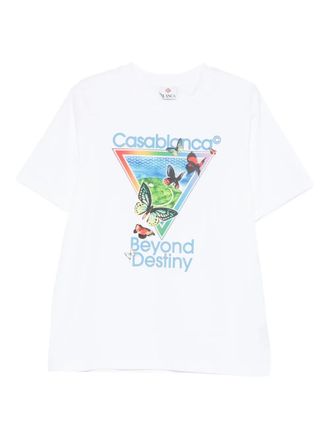Casablanca graphic cotton T-shirt - Wit