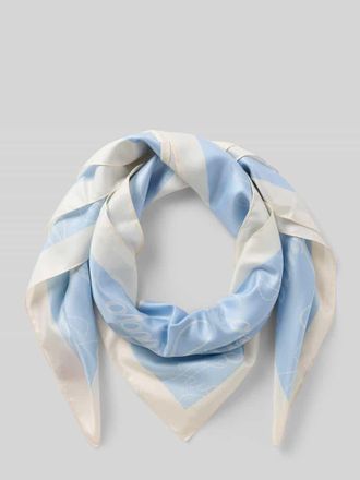 HUGO BOSS Tuch mit Allover-Muster Modell AURAIZE_90*90 in Blau, Gr&ouml;&szlig;e 1