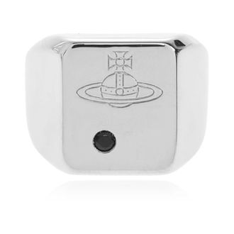 Vivienne Westwood Rings, female, Gray, Size: XL Carlo Ring