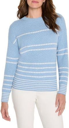 Nic+Zoe Circle Cotton & Cashmere Blend Sweater in Blue Multi at Nordstrom Rack, Size X-Large