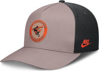 Nike Baltimore Orioles Cooperstown Rise Nike Mens MLB A-Frame Adjustable Hat in Brown | NB1A0KJ7BBI-LCD