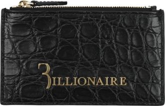 Billionaire Italian Couture Black Crocodile Cardholder