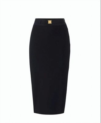 Elisabetta Franchi Knitted Viscose Band Midi Skirt