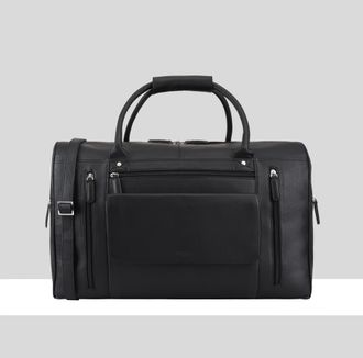 Paul Costelloe Mens Bentley Leather Holdall Bag - Black - One Size
